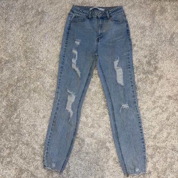 Juniors distressed/ripped denim jeans size:5 - Picture 1 of 5